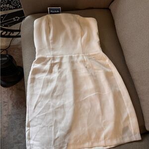 Cream strapless dress